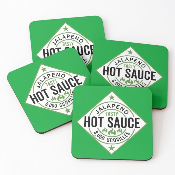 Artikelvorschau, Jalapeno Hot Sauce Tasty Food Label entworfen und verkauft von DetourShirts.