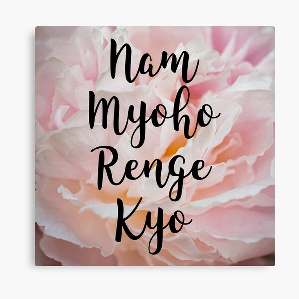 Nam Myoho Renge Kyo Pink Flowers and Petals Canvas Print