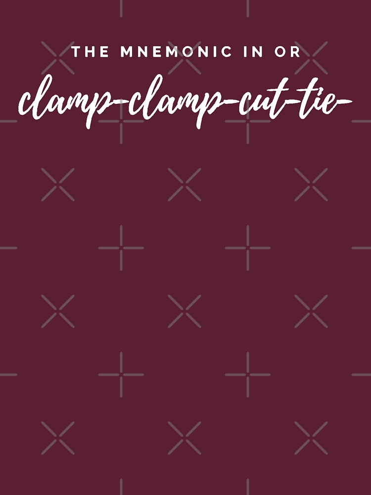 "Clamp Clamp Cut Tie The Mnemonic in Operating Room" Classic TShirt