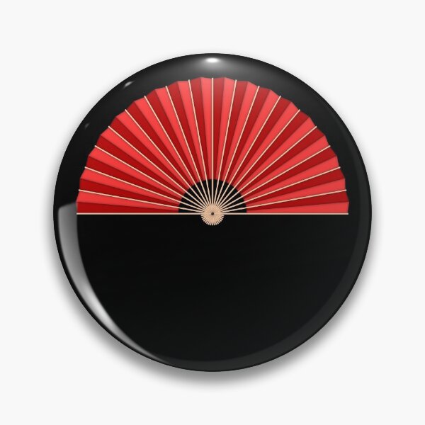 Item preview, Red handheld folding fan designed and sold by MbyMorganK.