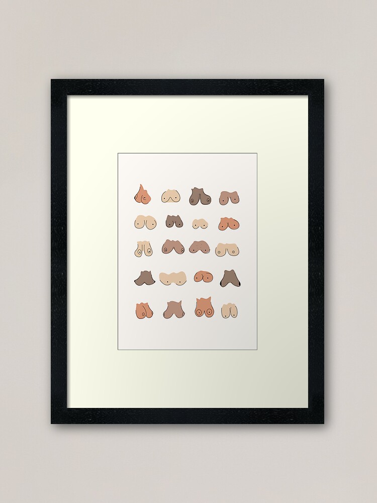 Cute Boobs - Quirky Art - Breasts - Funny Boobs - Shapes and Sizes Poster  for Sale by artswag