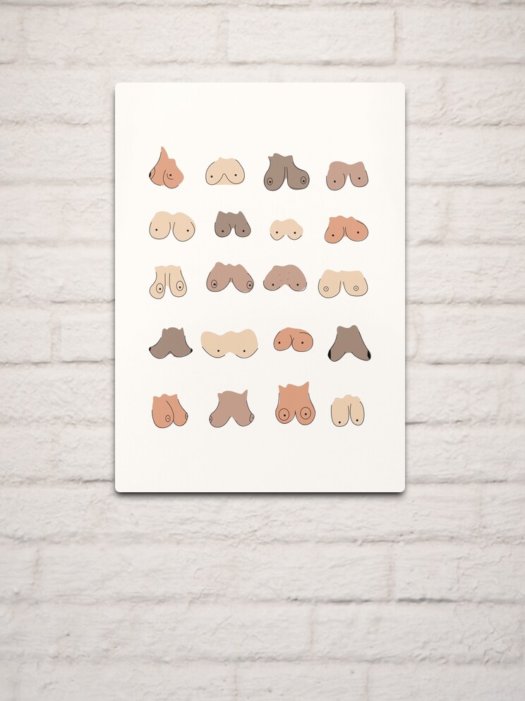 Boobs Come in All Shapes and Sizes - Minimalist Boobs Art - Colourful  Sticker for Sale by artswag