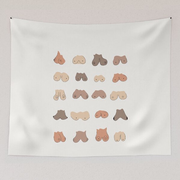 Item preview, Titty Bitty - Minimalist Boobs Art - Colourful designed and sold by artswag.