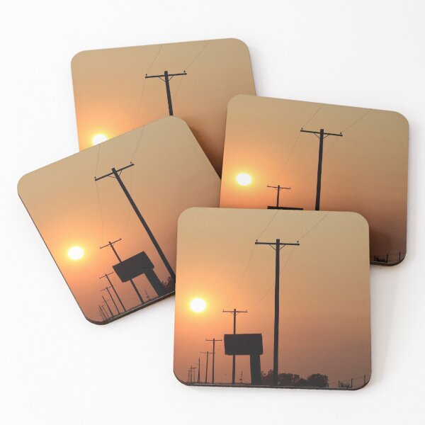 Item preview, Smokey Kansas Sunset with tree's and power lines. designed and sold by ROBERTDBROZEK.