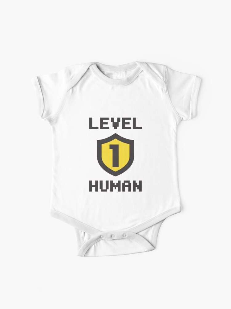 Level 1 Human Baby One Piece By Amrank Redbubble - roblox 2020 short sleeve baby one piece redbubble