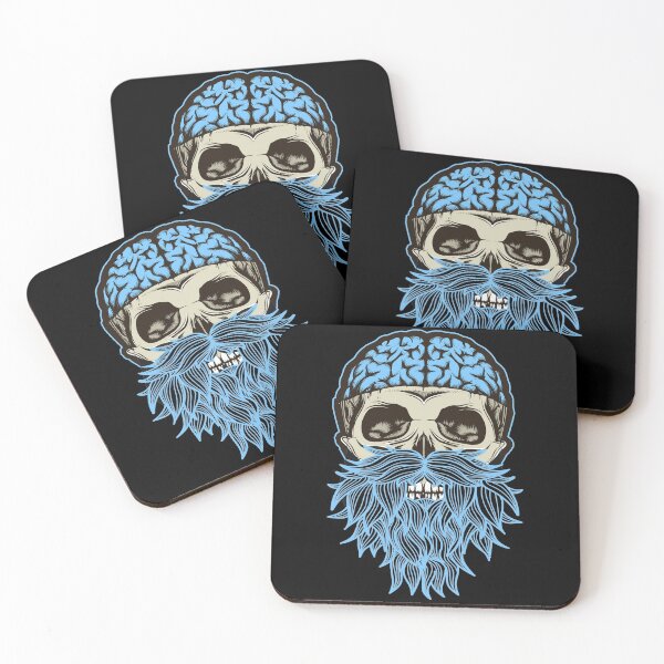 Item preview, Skull with Beard - Bearded Skull BluBrain designed and sold by Coder-T.