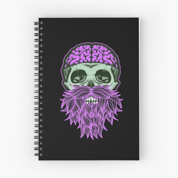 Item preview, Skull with Beard - Bearded Skull Pink designed and sold by Coder-T.