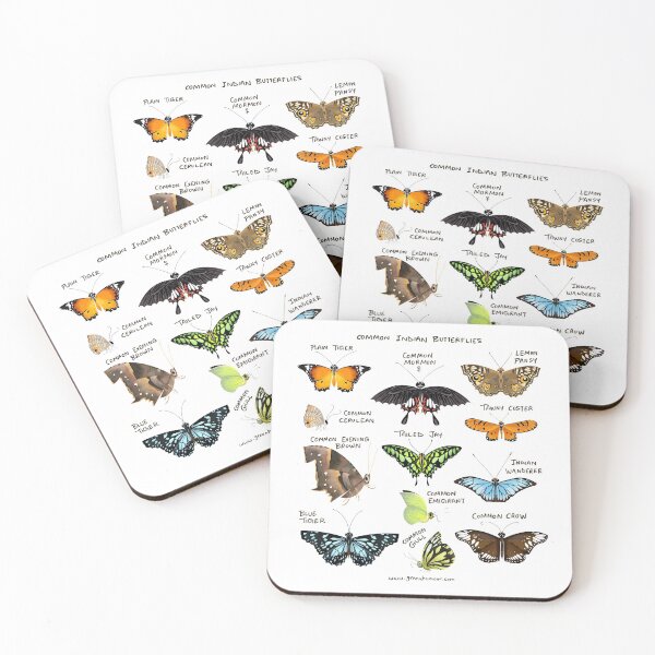 Item preview, Common Indian Butterflies designed and sold by Green Humour.