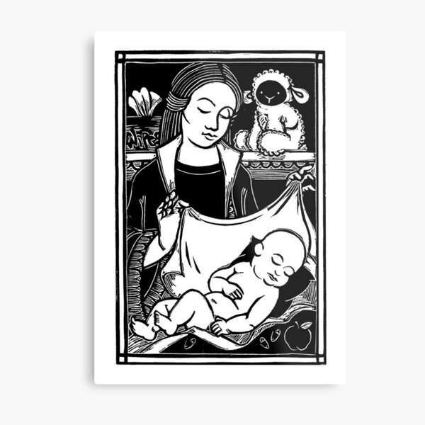 Madonna of the Wipes Metal Print
