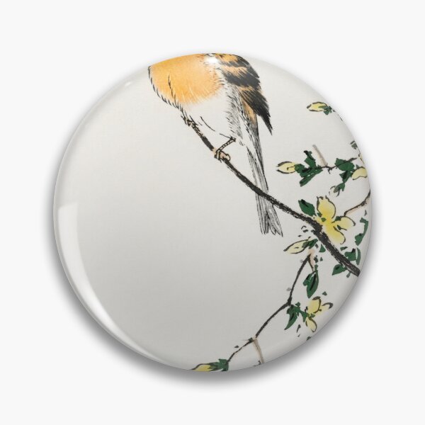 Item preview, japanese meadow bunting and golden ball illustration 41572328710 designed and sold by Bird-Lore.