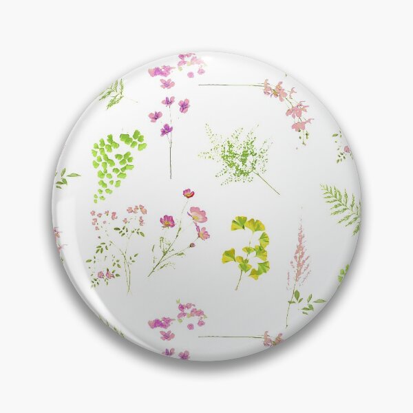 Item preview, Light Pink Flower and Green Leaf and Floral Pattern Sticker Sheet Set ~ Collection Bundle Pack 1 designed and sold by Neon-Wolf.