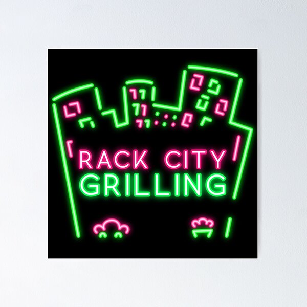 Item preview, BARBACOA NEON RACK CITY GRILLING designed and sold by AndApArt.