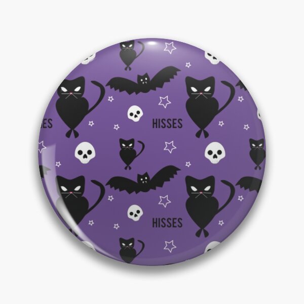 Item preview, "Hisses" Cats with Bats Pattern(purple) designed and sold by usha5o.