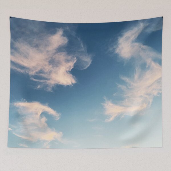 Item preview, Wispy clouds on the clear sky at sunset designed and sold by MiaoMiaoYu.