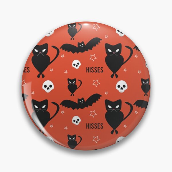 Item preview, "Hisses" Cats with Bats Pattern(orange) designed and sold by usha5o.