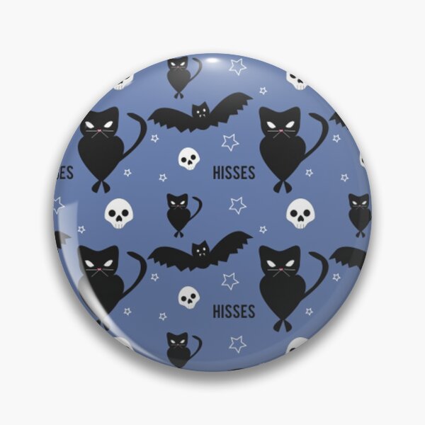 Item preview, "Hisses" Cats with Bats Pattern(blue) designed and sold by usha5o.