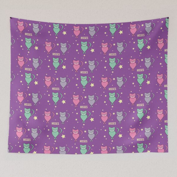 Item preview, Cute Kitty Cat Hisses(purple) designed and sold by usha5o.