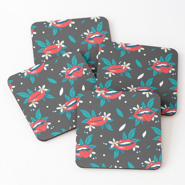 Item preview, Flower and Sexy Lips Pattern designed and sold by PrintbyPatty.