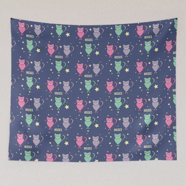 Item preview, Cute Kitty Cat Hisses(blue) designed and sold by usha5o.