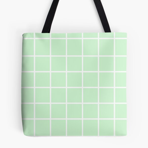 Item preview, Light Pastel Green & White Grid Pattern designed and sold by SimpliChic.