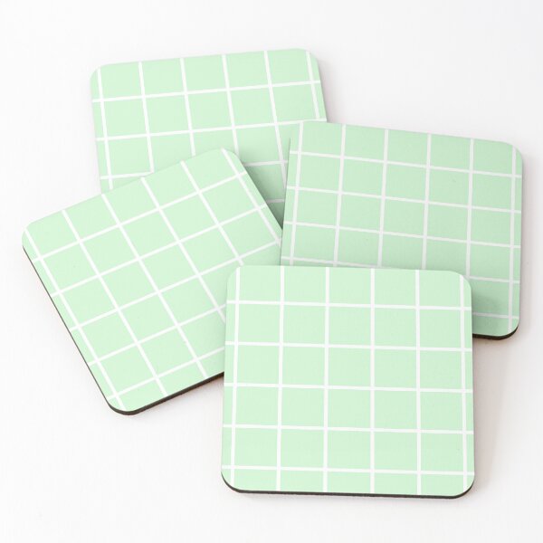 Item preview, Light Pastel Green & White Grid Pattern designed and sold by SimpliChic.
