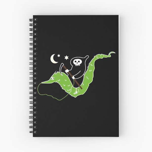 Item preview, Death riding worm on a string - Halloween cute grim reaper designed and sold by Craftaholic.