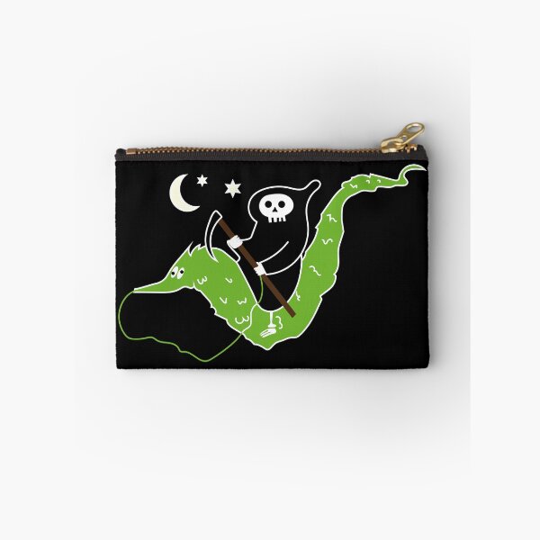 Item preview, Death riding worm on a string - Halloween cute grim reaper designed and sold by Craftaholic.