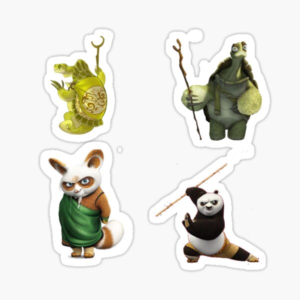Kung fu panda , master oogway, Master shifu, master poo Sticker