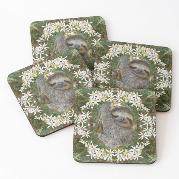 Item preview, Sleepy Sloth Surrounded by Wildflowers   designed and sold by Amanda1775.