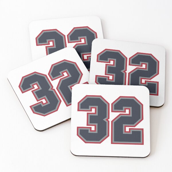 Item preview, 32 Navy Grey Red Sports Number Thirty-Two designed and sold by HelloFromAja.