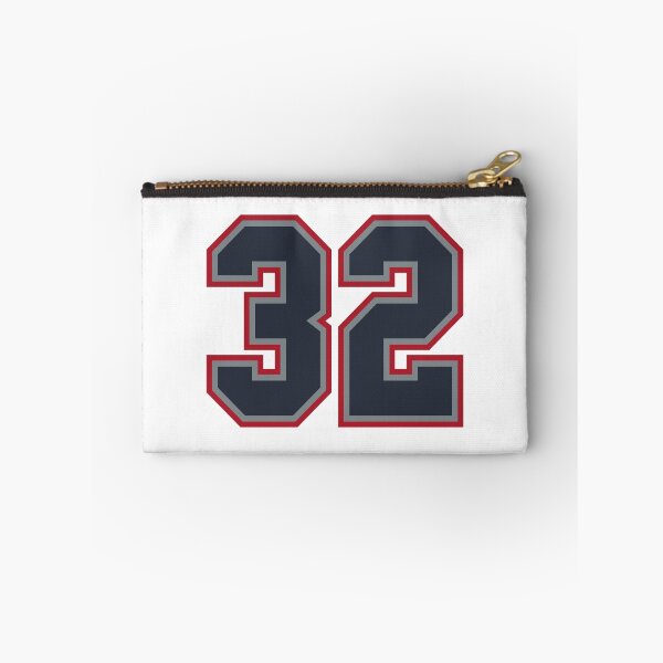 Item preview, 32 Navy Grey Red Sports Number Thirty-Two designed and sold by HelloFromAja.