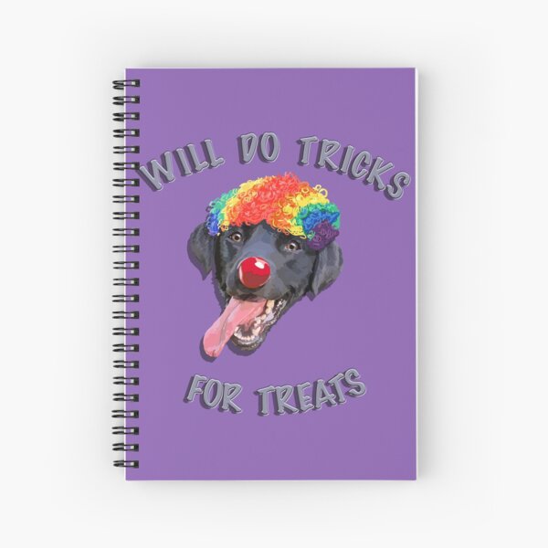 Will Do Tricks For Treats Lab Spiral Notebook