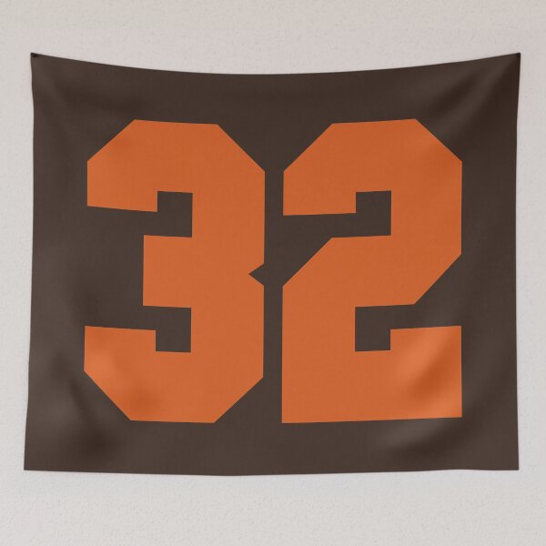 Item preview, 32 Number Cleveland Sports Thirty-Two Brown Jersey designed and sold by HelloFromAja.