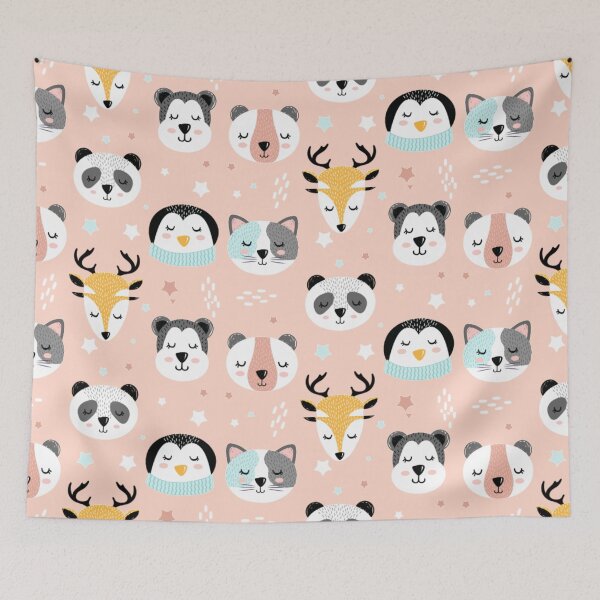 Item preview, Cute Animal Faces Pattern designed and sold by PrintbyPatty.