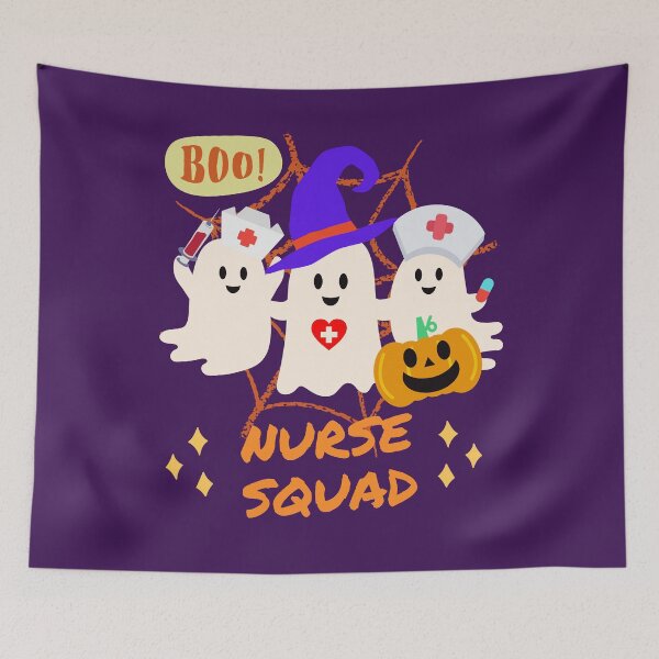 Item preview, Boo! Nurse Squad - Ghost and Pumpkin Halloween Day designed and sold by K-icon.