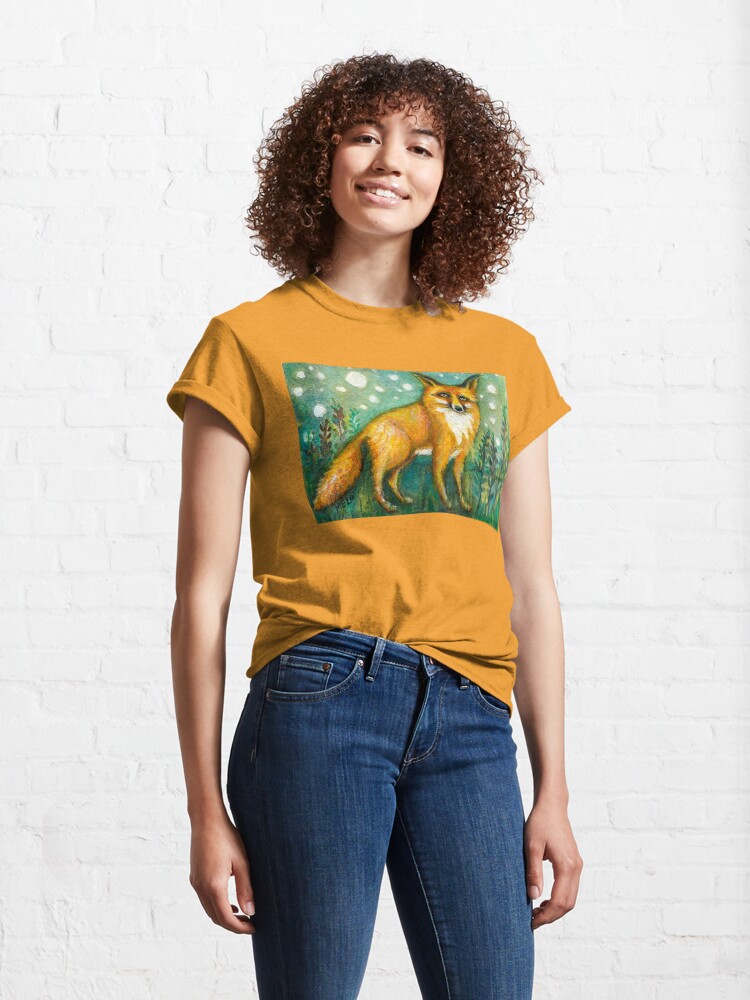 Alternate view of Portrait of Wise Fox, Wildlife art Classic T-Shirt