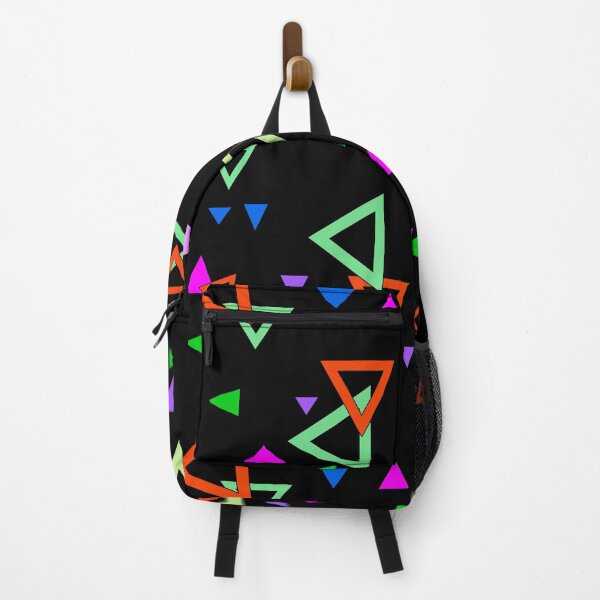 Item preview, Abstract bright geometric triangles shapes black multicolor bright designed and sold by fuzzyfox.