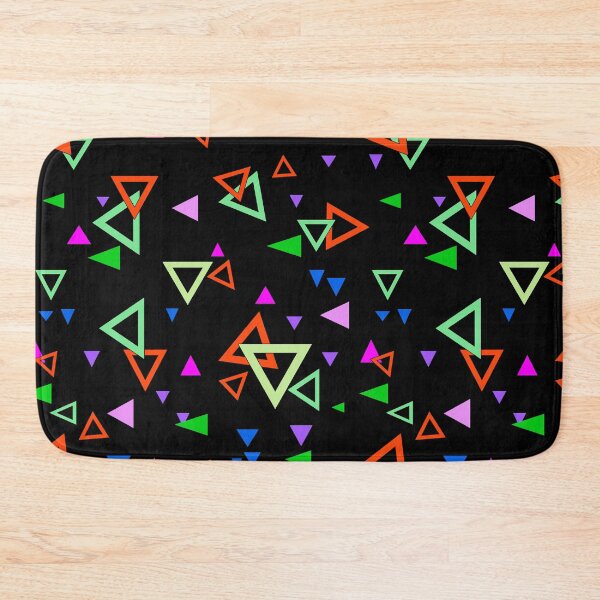 Item preview, Abstract bright geometric triangles shapes black multicolor bright designed and sold by fuzzyfox.