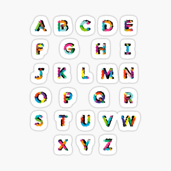 Alphabet Stack - Big Caslon v.1 Sticker for Sale by Brett Jordan