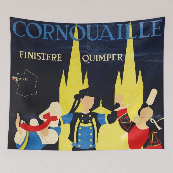 Item preview, Vintage Brittany poster - Grandes fetes de Cornouaille designed and sold by DejaVuStudio.