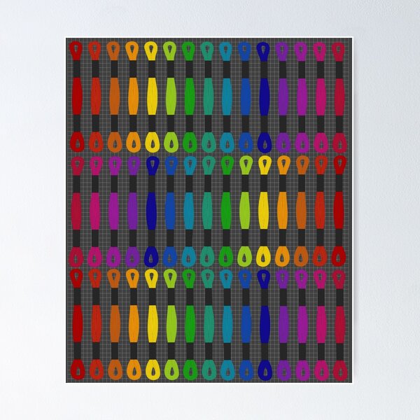 Item preview, Embroidery Cross Stitch Floss Skeins Rainbow w/grid designed and sold by GranniePanties.