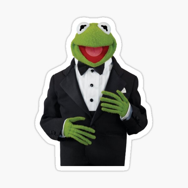 "Kermit the frog suit meme" Sticker for Sale by Omeris Redbubble