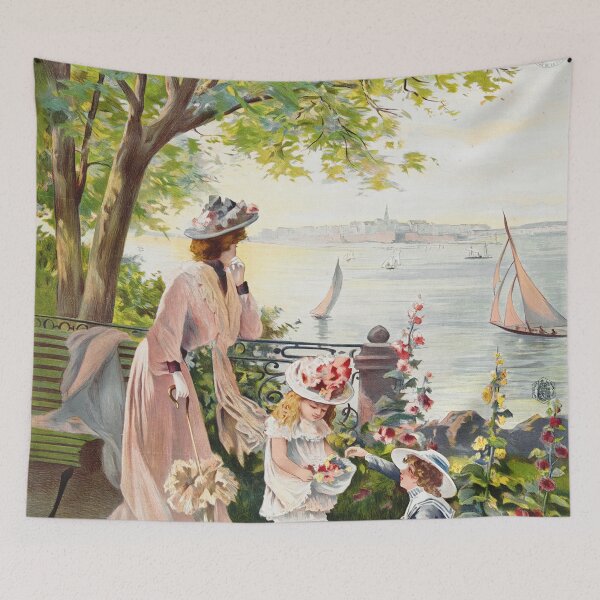 Item preview, Vintage Brittany poster - La Cote d Emeraude designed and sold by DejaVuStudio.
