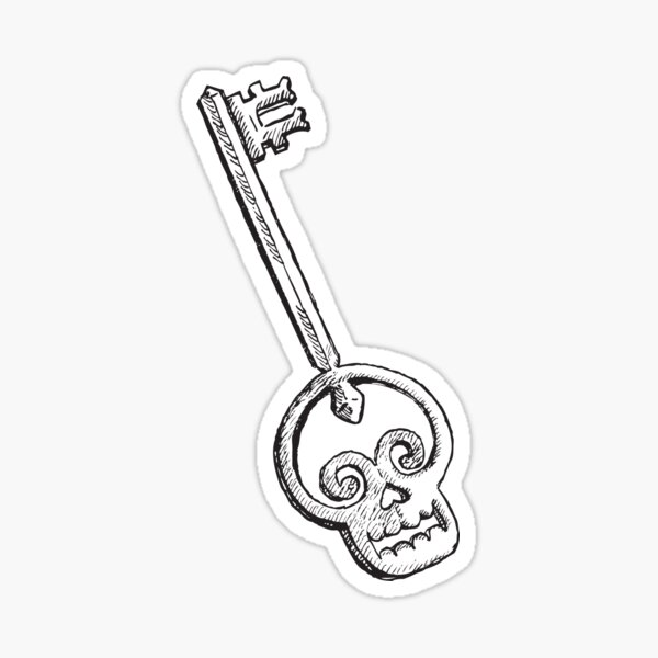 skeleton key and lock drawing