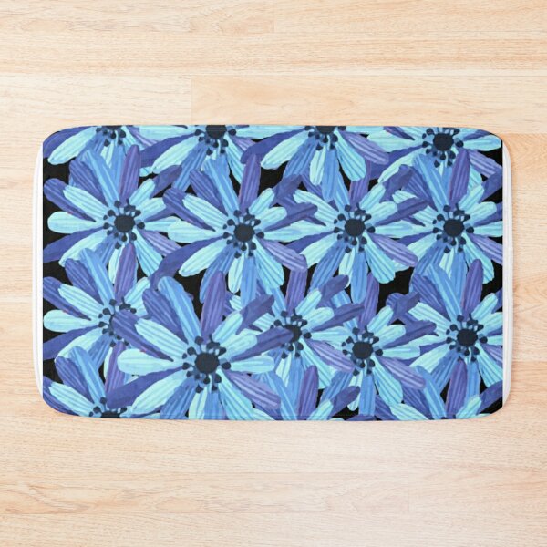 Item preview, Blue floral overlapping pattern designed and sold by Sonia dutta_art.