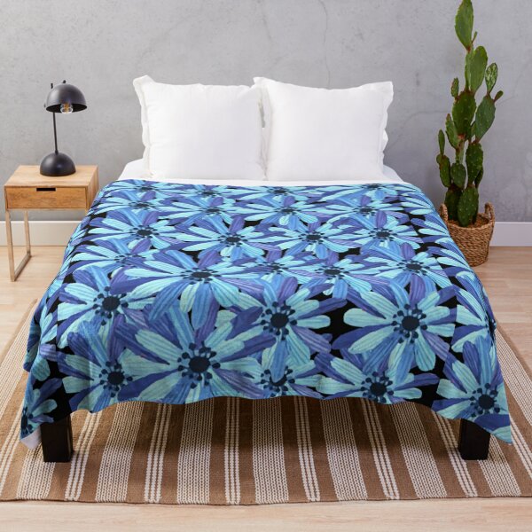 Item preview, Blue floral overlapping pattern designed and sold by Sonia dutta_art.