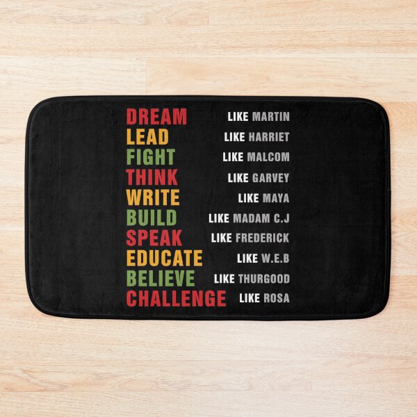 Item preview, African American Design for Black History Lovers -Dream like Martin Lead like Harriet Fight like Malcom designed and sold by Simeon	 Dorelus.
