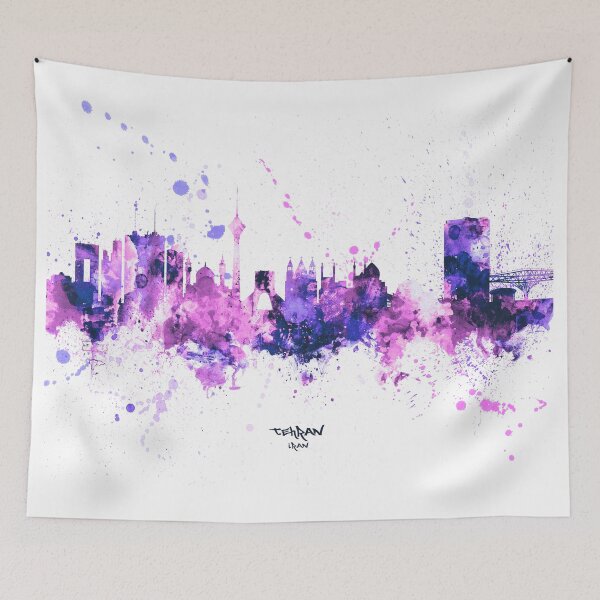 Item preview, Tehran Iran Skyline designed and sold by ArtPrints.