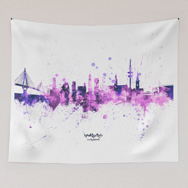 Artikelvorschau, Hamburg Germany Skyline entworfen und verkauft von ArtPrints.