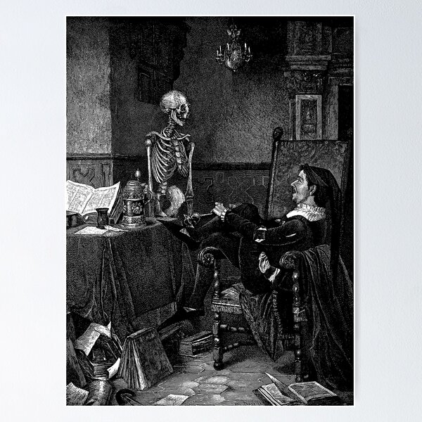 Item preview, A jester contemplates a skeleton - Paul Stade designed and sold by themasters.